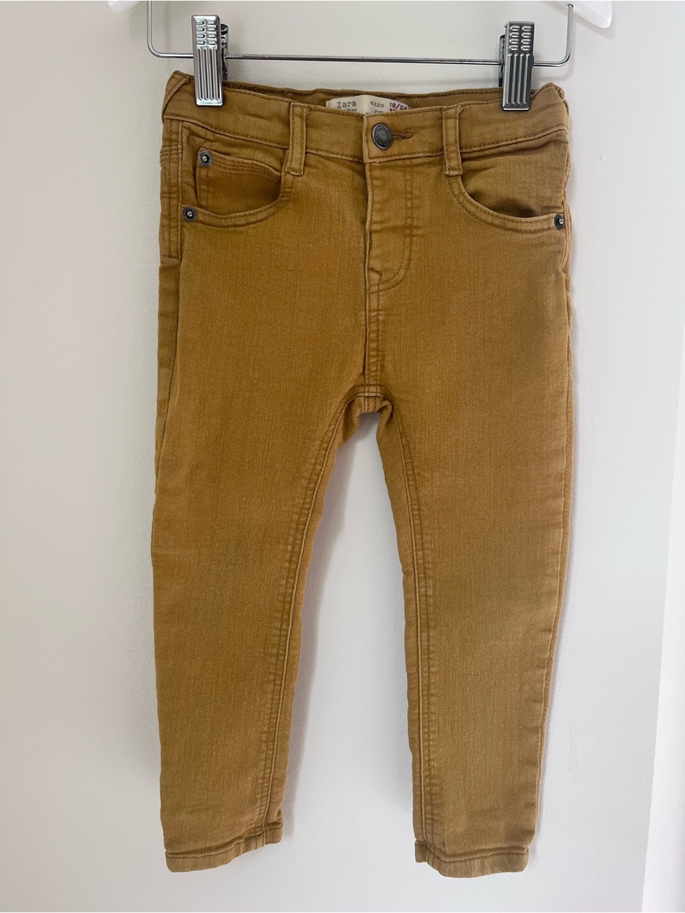 Zara 18-24M Mustard Brown Skinny Pants